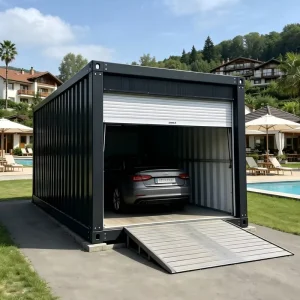 Folded and Easy to assemble Home Container Garage with Customizable Modular Container Houses