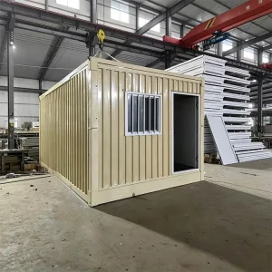 Folding Container House Mobile Office Building Farmhouse Refugee Camp Use Steel Sandwich Panel Earthquake Resistant Customizable