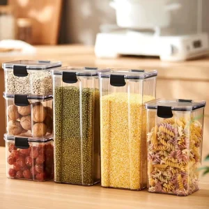 Food Airtight Jar Storage Box with Buckle Lids