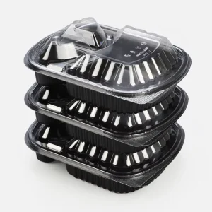 Food Containers 1 2 3 Compartment Plastic Disposable Thinwall Bento Box with Lid Plastic Food Container
