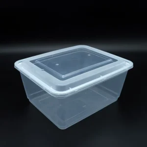 Food Grade Fresh Keeping Plastic Multi color Rectangular Disposable Lunch Box with Lid Microwave Safe Convenient Food Container
