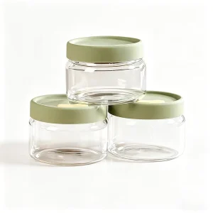 Food Grade High Borosilicate Glass Food Storage Bowl Microwave Safe Leak Proof Lunch Container
