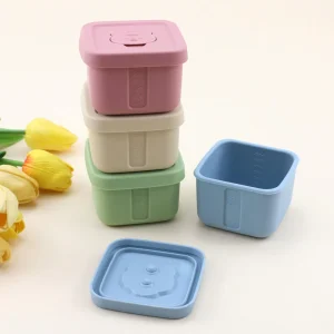 Food Grade Silicone Food Storage Box Leakproof Airtight BPA Free for Kids School Travel Microwave Dishwasher Safe