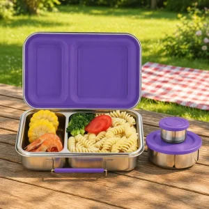 Food Grade Stainless Steel Lunch Box Separate Meals Without Cross contamination Easy to Carry Durable and Sturdy
