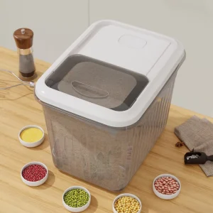 Food Storage Container PP Flip-Top Rice Dispenser Kitchen Storage Containers Storage Boxes Bins for Home Organization