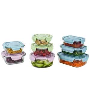 Food Storage Container Set Kitchen Food Storage Containers Sets Transparent Thermal Glass Borosilicate Glass Multifunction