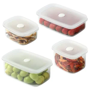 Food Storage Container with Vent Lid Airtight Leakproof Stackable BPA Free 6 Piece Set for Fridge Fruit Meal Prep Pantry