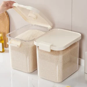 Food grade Plastic Rice Storage Container Home Use Insect Proof Moisture Proof Sealed Large 20 Pound Rice Box Grain Flour