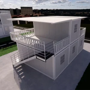 For Folding House Expandable Modular Home 20ft 30ft 40ft Prefab Galvanized Steel Waterproof Container House LED Lighting