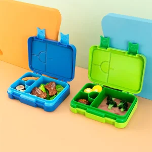 For Microwave Safe BPA Free Bento Box Set with 3 Compartments and Lunch Accessories for Kids