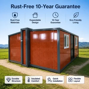 Full Life Cycle After Sales Small 20ft Expandable Container House for Remote Mining Camps with Fireproof A1 Panels and Sealing