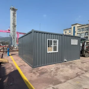 Fully Equipped Steel Portable Container House with 1 Year Warranty 200kg Weight for Port Staff Accommodation