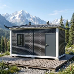 Fully Furnished 20 30 40 ft Triangle Roof Luxury Prefabricated Time saving Container House Hurricane Proof