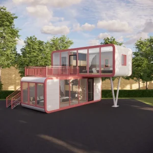 Fully Furnished 20ft 40ft Hotel Outdoor Office Pod Prefabricated House Apple Cabin with Bathroom