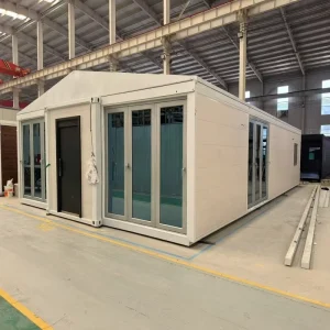 Gable Roof Expandable Container House Pitched Sloped Prefab Foldable Modular Home Australia 20ft 40ft Waterproof Portable