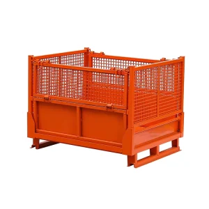 Galvanized Coated Wire Mesh Cage Stackable Storage Container Wire Steel Cage Mesh for Warehouse Logistic Storage and Protection