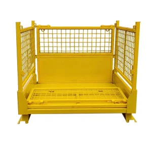 Galvanized Coated Wire Mesh Cage Stackable Storage Container Wire Steel Cage Mesh for Warehouse Logistic Storage and Protection