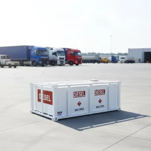 Generator Base Fuel Tank 5000L17000L Portable Storage Diesel and Gasoline Carbon Steel Cube Tank with Pump UL142 Certified