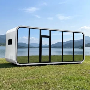 Glamping Pod Two Story Luxury Design for Beach Resort Breathable Weather Resistant Insulated Fireproof Apple Cabin