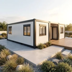 Glamping Wooden Cabin Prefab Tiny House Steel Frame Container House