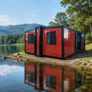 Glass Wall Container House Modular Prefab Home 20ft 40ft Portable Office for Showroom Shop