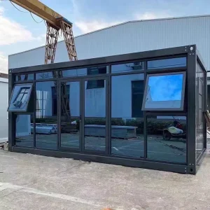 Glass Wall Container House Villa Hotel with Kitchen