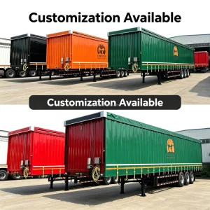 Gooseneck Lowboy Heavy Duty Semi Trailer with 3/4 Axle and Heavy Duty Landing Gear Large Capacity for Palletized Goods Delivery
