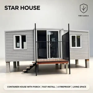 Granny Flat Soundproof 20Ft 40Ft Prefab Expandable Container House Waterproof Portable Prefabricated Villa 2 Bedroom
