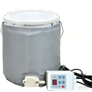 Gray 5 Gallon Pail Heater Waterproof Oxford Fabric Nichrome Alloy Portable Corded Electric 150F Max Temp Heating