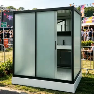 Green Eco Friendly Mobile Restroom Recycled Material Modular Integrated Complete Bathroom for Campsite and Project Sites