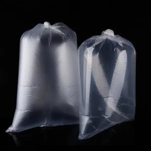 HDPE LDPE Flat Mouth Bags Transparent Open Top Plastic Packaging Bags
