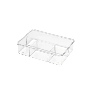 Handheld Compartment Storage Box with Grid Divider Sealed Moistureproof Large Capacity Pantry Food Storage Container Multi-Layer