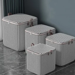 Handle Design Big Fabric Foldable Clothes Quilt Storage Bag Organizer Large Capacity Wardrobe Organizer Box