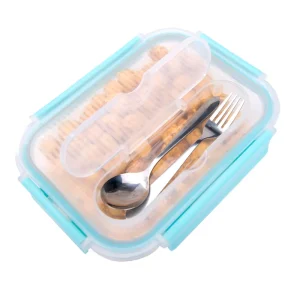 Heat Resistant Glass Storage Container with PP Lid 3 Compartments Microwavable Eco Friendly Airtight Lunch Box for Food