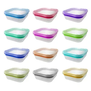 Heatable Plastic Food Storage Container Set with Plastic Lid Food Grade Material High Capacity