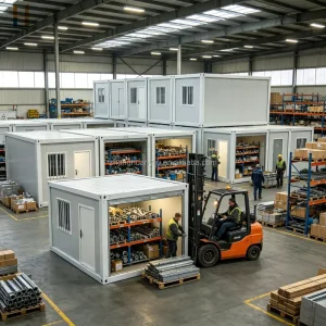 Heavy Duty 20ft Flat Pack Storage Container for Industrial Warehouse