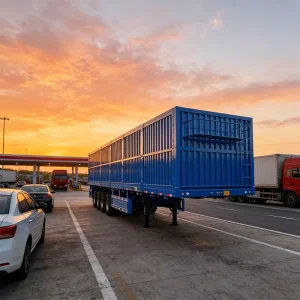 Heavy-Duty 4-Axle Mechanical Suspension 14m Box Semi-Trailer 60-Ton for Bulky Goods