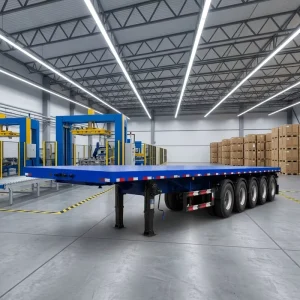 Heavy Duty 4 Axles 11.8M Container Transport Log Carrier Flatbed Full Hang Pickup Trucks Trailer