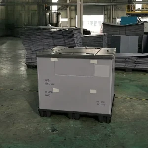 Heavy Duty 48×40 Pallet Sleeve Box Custom Cut PP Gaylord Box Collapsible Plastic Bulk Container for Logistics