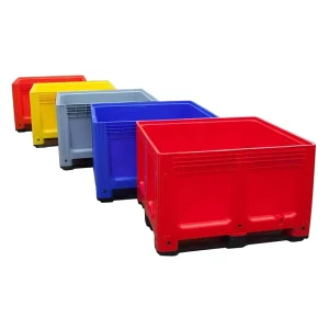 Heavy Duty 606L Unfoldable Large Bulk Pallet Container Plastic Pallet Container for Storage and Shipping