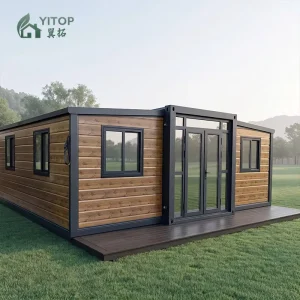 Heavy Duty Anti Typhoon Expandable Steel Container House Hot Dipped Galvanized Mobile Family Residence Backyard Tiny House OEM