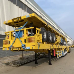 Heavy Duty Chinese New or Used 3 Axle Container 40Ft Flatbed Semi Trailer