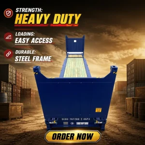 Heavy Duty ISO Standard Steel Durable 40ft High Cube Flat Rack Container Collapsible Ends 40HC Flat Rack Shipping Container