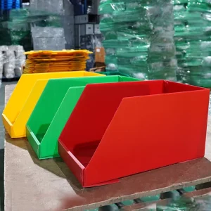 Heavy Duty PP Hollow Sheet Storage Container Foldable Stackable Warehouse Bin With UV Printing And ISO9001 Certification