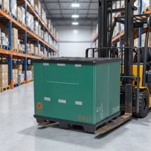 Heavy Duty Plastic Pallet Box Large Capacity Solid Collapsible Sleeve Pallet Crate Container for Cargo Storage