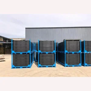 Heavy Duty Powder Coating Metal Stacking Frame Detachable Warehouse Turnover Rack for Automotive Spare Parts