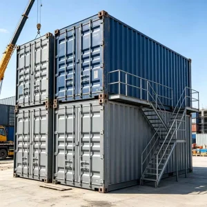 Heavy Duty Seamless Welded Galvanized Unit for Temporary Construction Workshop Welded Container House