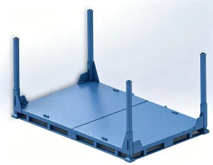 Heavy Duty Steel Auto Sunroof Transport Rack Stackable Car Sunroof Turnover Pallet for Workshop Logistics