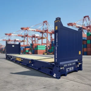 Heavy Duty Steel ISO Certified 40′ Flat Rack Shipping Container with Collapsible Ends