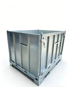 Heavy-Duty Steel Stillage 1000kg Rigid Metal IBC Container Powder-Coated Stackable Warehouse Storage Bin with 4-Way Entry